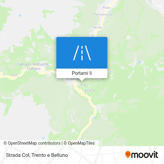 Mappa Strada Col