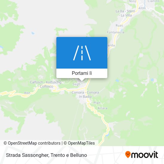 Mappa Strada Sassongher