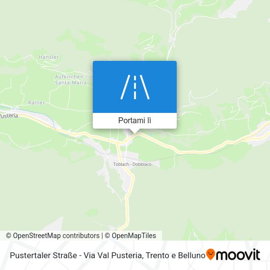 Mappa Pustertaler Straße - Via Val Pusteria