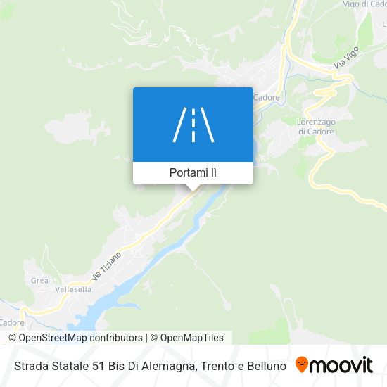 Mappa Strada Statale 51 Bis Di Alemagna