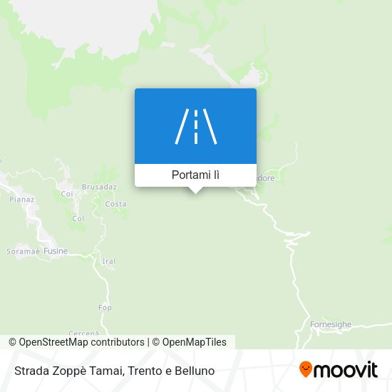 Mappa Strada Zoppè Tamai