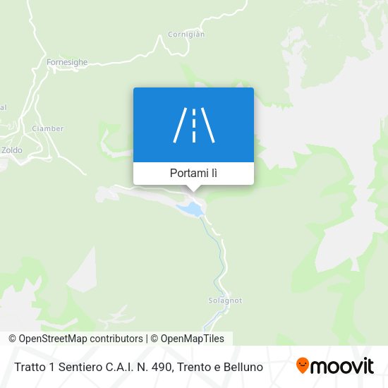 Mappa Tratto 1 Sentiero C.A.I. N. 490