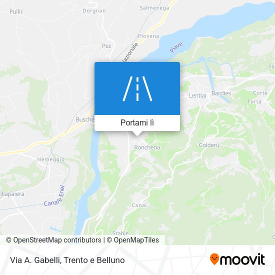 Mappa Via A. Gabelli