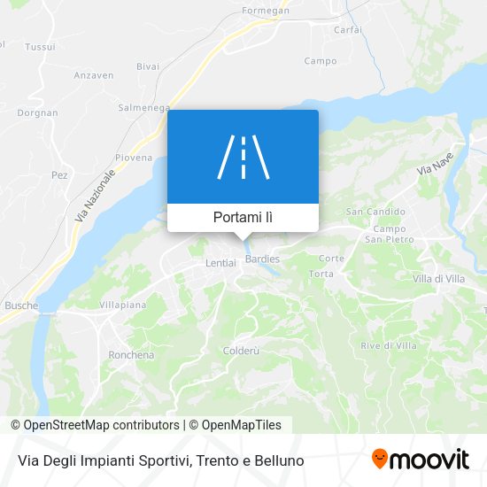 Mappa Via Degli Impianti Sportivi