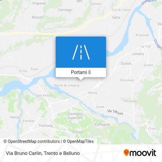 Mappa Via Bruno Carlin