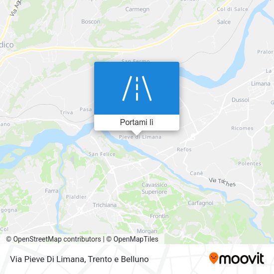 Mappa Via Pieve Di Limana