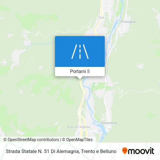 Mappa Strada Statale N. 51 Di Alemagna