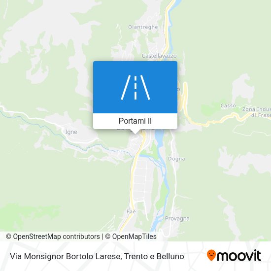 Mappa Via Monsignor Bortolo Larese