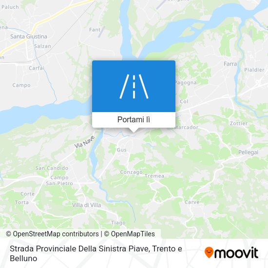 Mappa Strada Provinciale Della Sinistra Piave