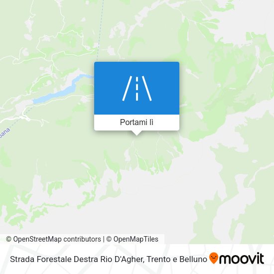 Mappa Strada Forestale Destra Rio D'Agher
