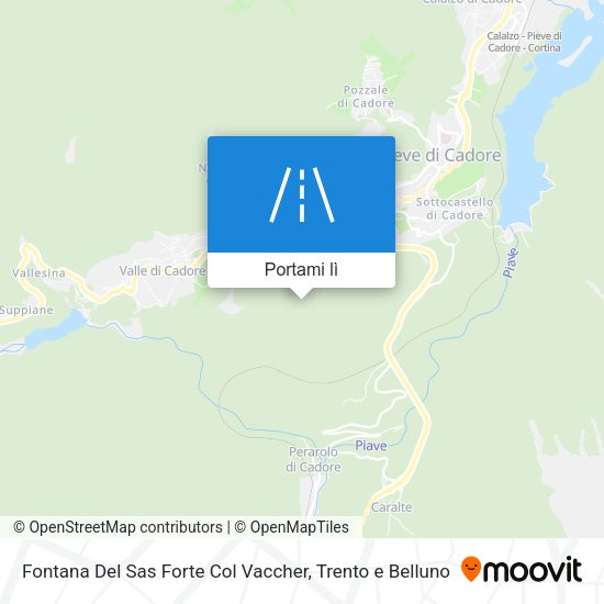 Mappa Fontana Del Sas Forte Col Vaccher