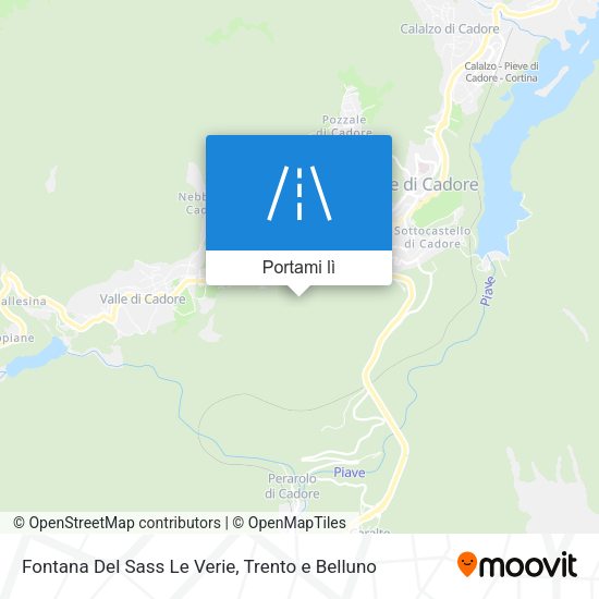 Mappa Fontana Del Sass Le Verie