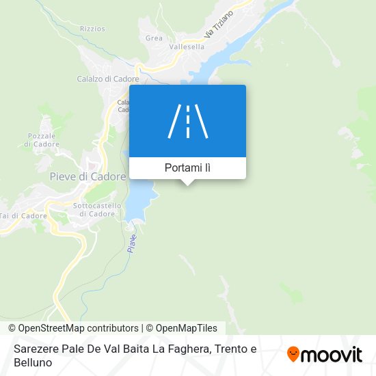 Mappa Sarezere Pale De Val Baita La Faghera