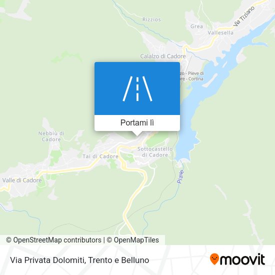 Mappa Via Privata Dolomiti