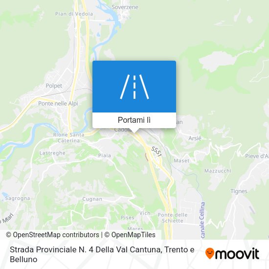 Mappa Strada Provinciale N. 4 Della Val Cantuna