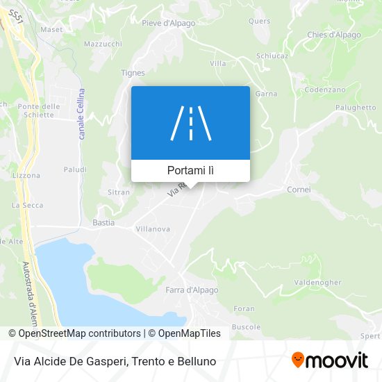 Mappa Via Alcide De Gasperi