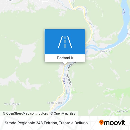 Mappa Strada Regionale 348 Feltrina