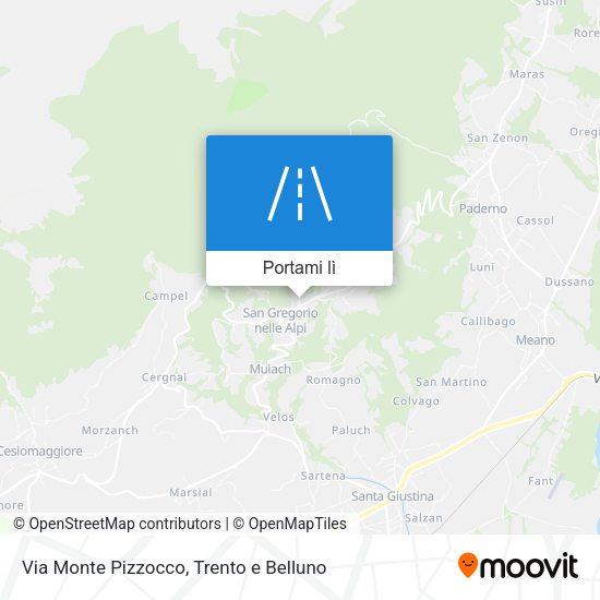 Mappa Via Monte Pizzocco