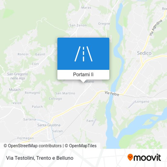 Mappa Via Testolini