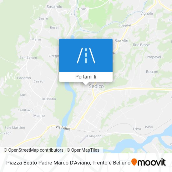 Mappa Piazza Beato Padre Marco D'Aviano