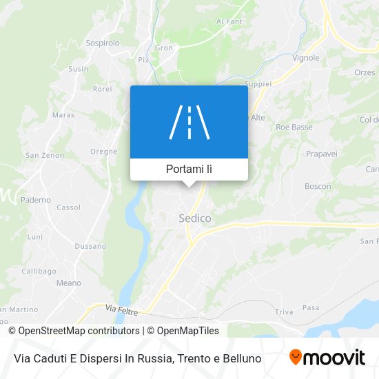 Mappa Via Caduti E Dispersi In Russia