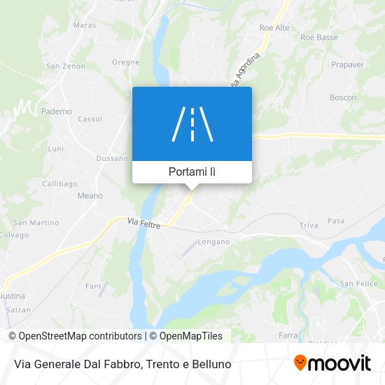 Mappa Via Generale Dal Fabbro