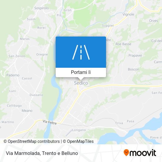 Mappa Via Marmolada