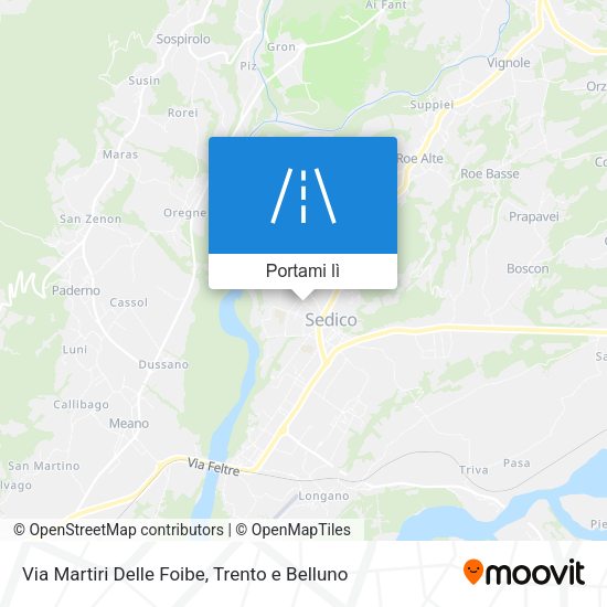 Mappa Via Martiri Delle Foibe