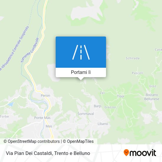 Mappa Via Pian Dei Castaldi
