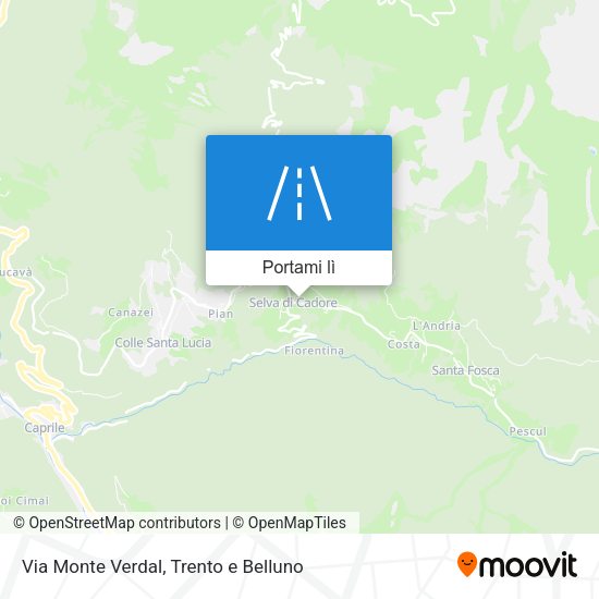 Mappa Via Monte Verdal