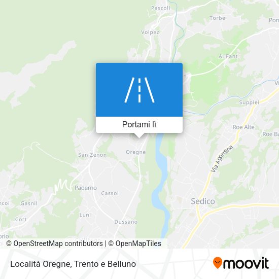 Mappa Località Oregne