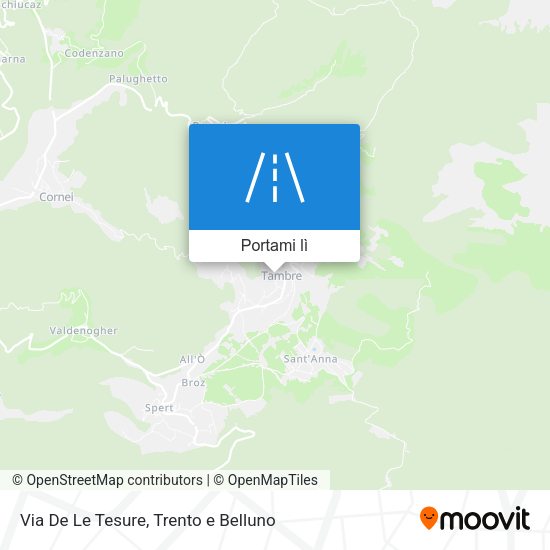 Mappa Via De Le Tesure