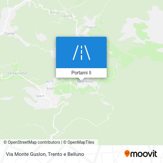 Mappa Via Monte Guslon