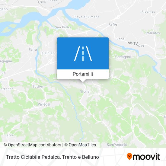 Mappa Tratto Ciclabile Pedalca