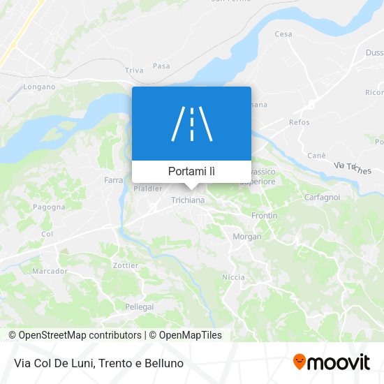 Mappa Via Col De Luni