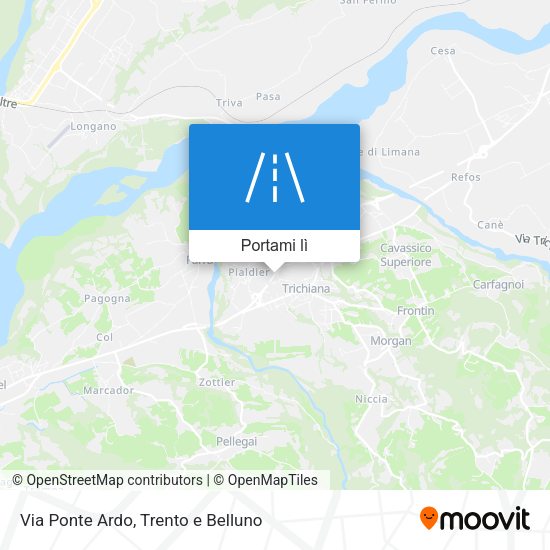 Mappa Via Ponte Ardo