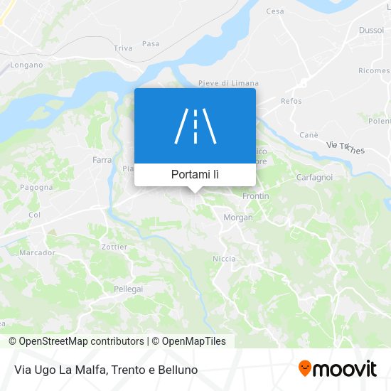 Mappa Via Ugo La Malfa