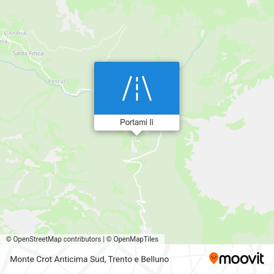 Mappa Monte Crot Anticima Sud