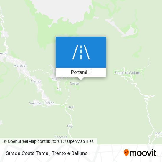 Mappa Strada Costa Tamai