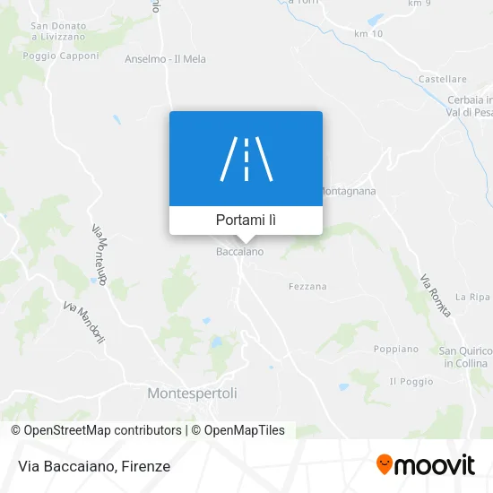 Mappa Via Baccaiano