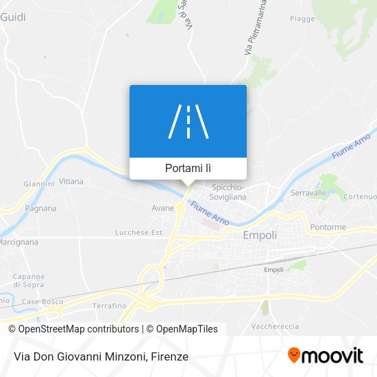 Mappa Via Don Giovanni Minzoni