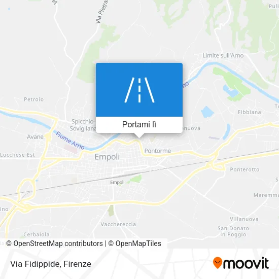 Mappa Via Fidippide