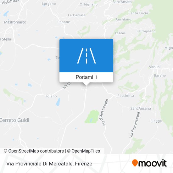 Mappa Via Provinciale Di Mercatale
