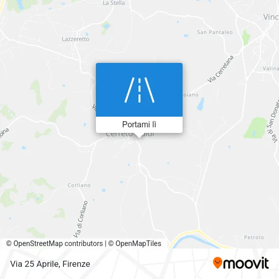 Mappa Via 25 Aprile