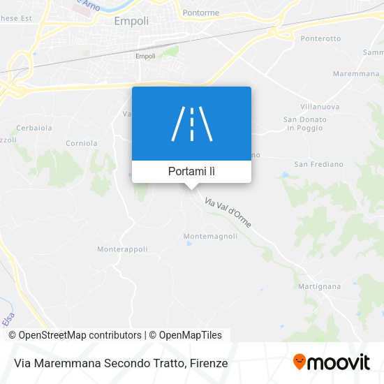 Mappa Via Maremmana Secondo Tratto