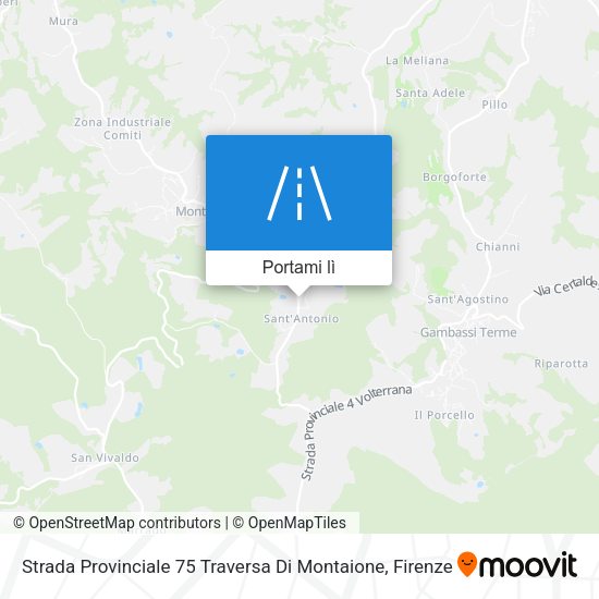Mappa Strada Provinciale 75 Traversa Di Montaione