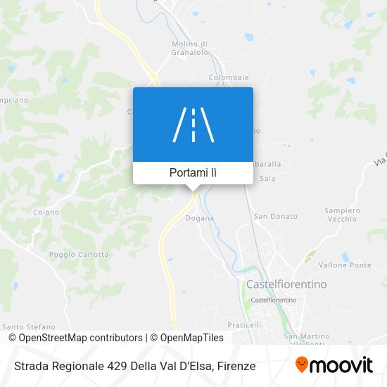 Mappa Strada Regionale 429 Della Val D'Elsa