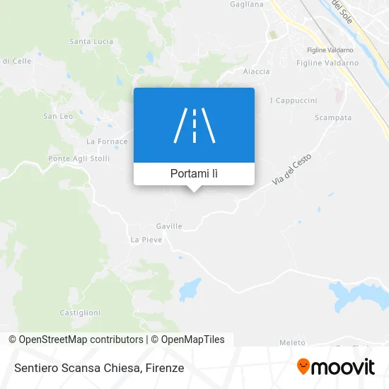 Mappa Sentiero Scansa Chiesa