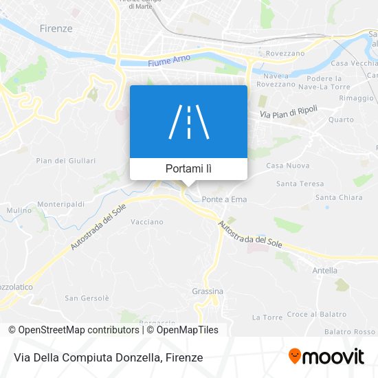 Mappa Via Della Compiuta Donzella