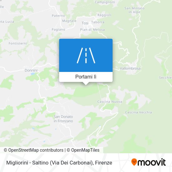 Mappa Migliorini - Saltino (Via Dei Carbonai)